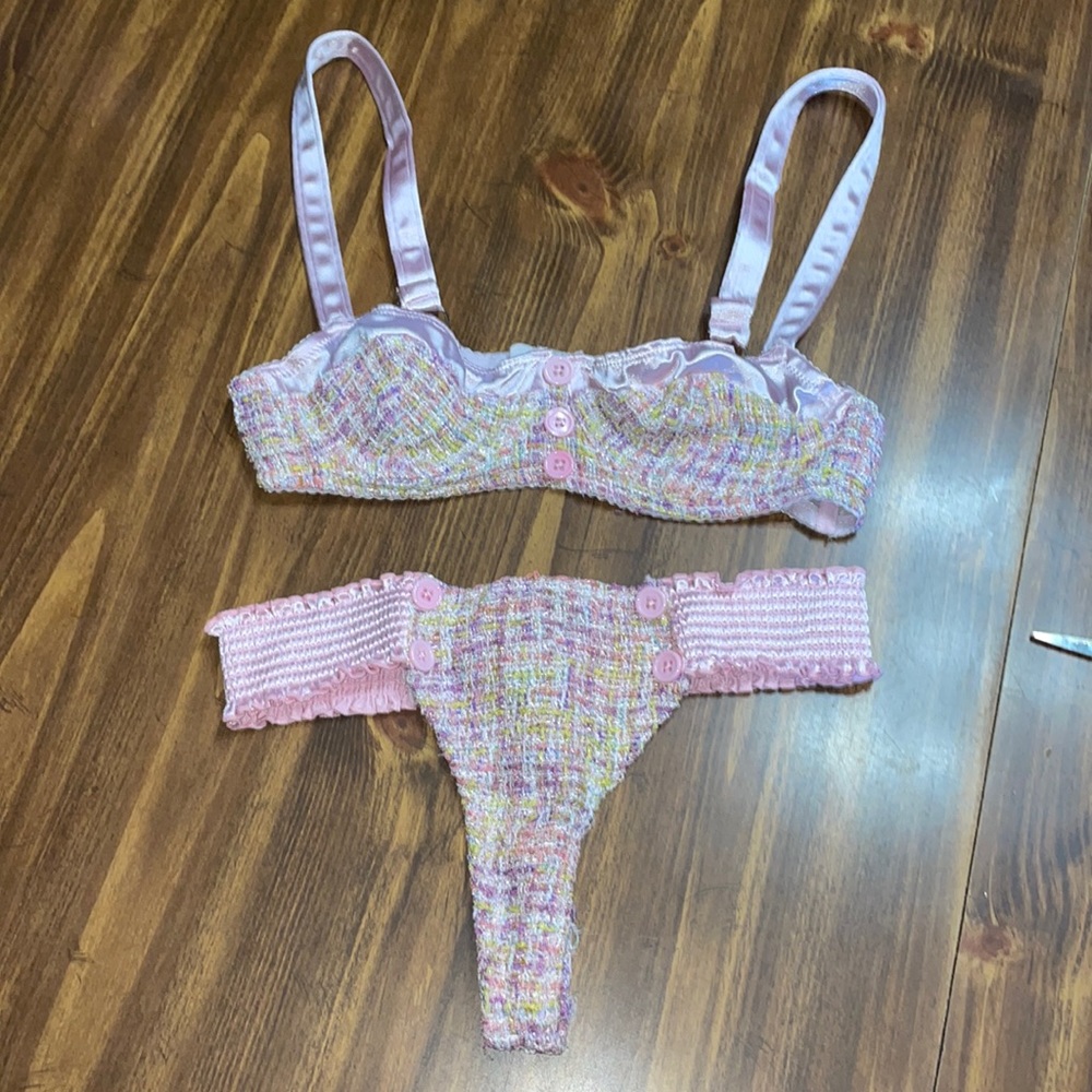Sugar Thrillz Tweed lingerie set Size Small